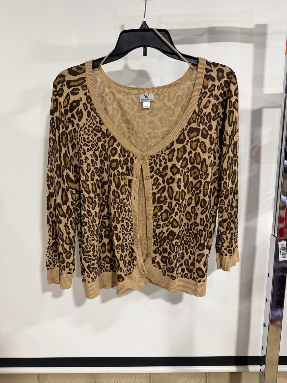 Worthington Beige Knit Cardigan